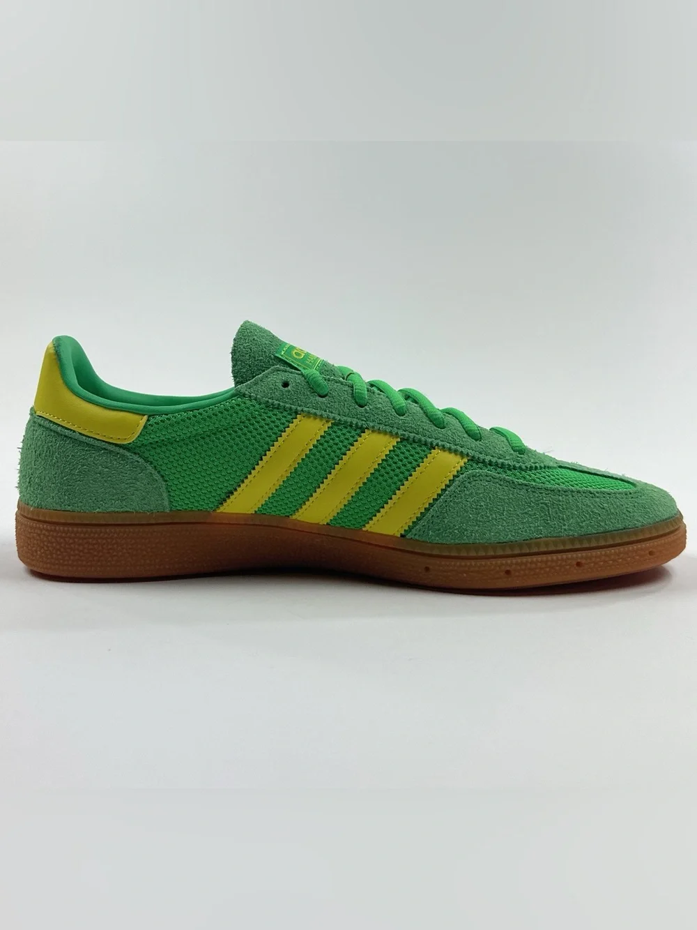 adidas Originals Handball Spezial Green Yellow Mens 9.5 Shoes Athletic JH5444